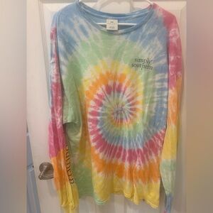 Simply Southern Tie Dye Long Sleeve Tee- XXL